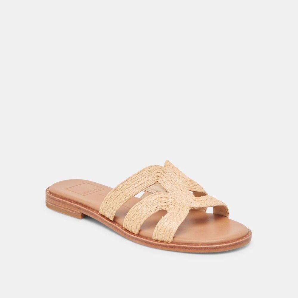 Dolce vita emon wide sandals lt natural raffia